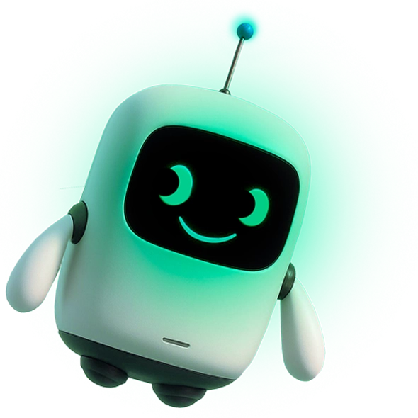 Immagine del robot Swebbot che si nasconde dietro l'immagine nella sezione hero relativa alla descrizione di Swebify